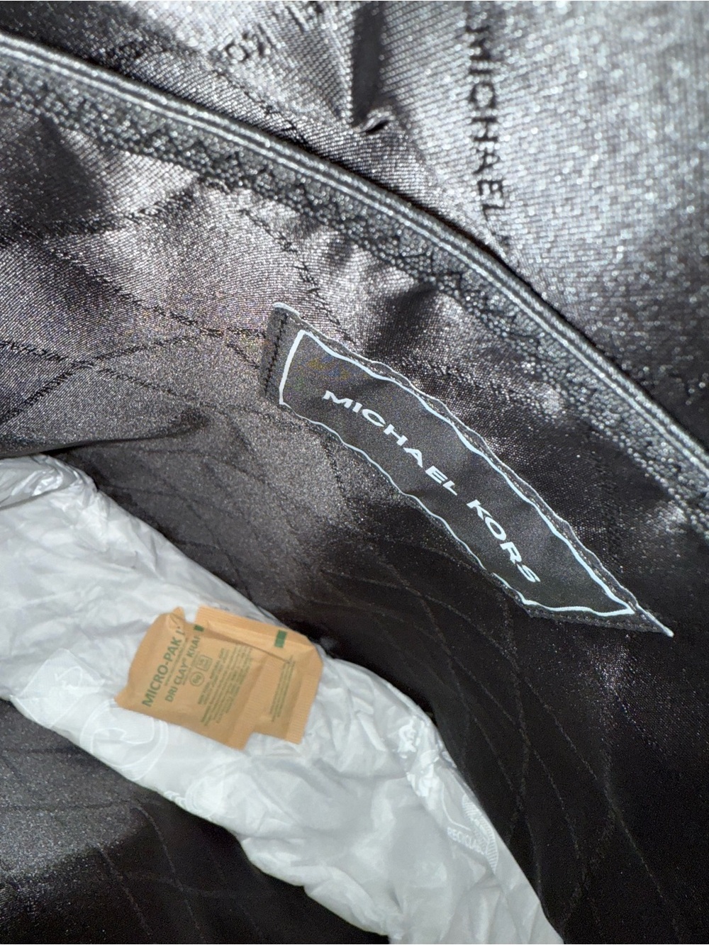 MICHAEL KORS EVERETT Backpack Front Unisex Black MK Logo Leather Laptop New Trip - Picture 7 of 13
